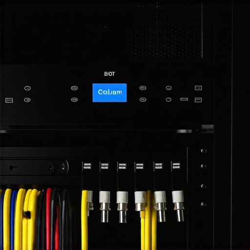 High-end home cinema rack with power conditioner and thermal management fans