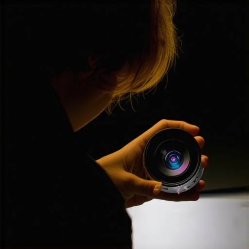 Professional Projector Lens Maintenance Inspecting a projector lens for dust using the mirror trick.