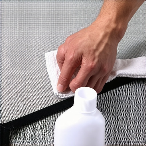 Professional Projector Screen Cleaning Technique Close up of cleaning a projector screen with a microfiber cloth
