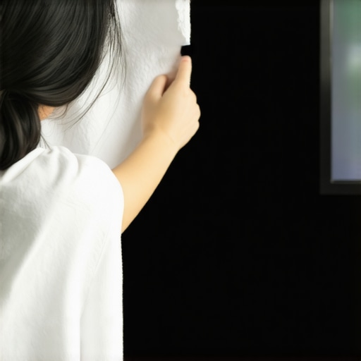 Proper Screen Cleaning Technique Cleaning a home theater screen with microfiber cloth