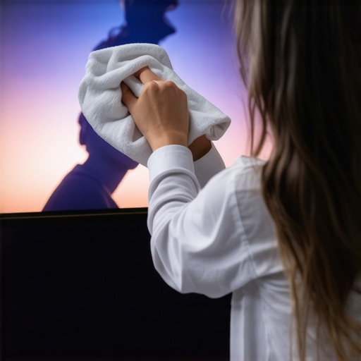 Properly cleaning a high-end display screen with microfiber