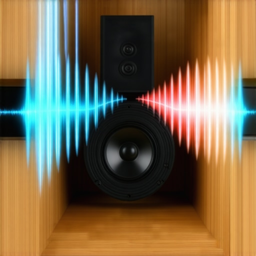 Graphic illustrating why placing speakers inside an entertainment center cabinet ruins audio quality.