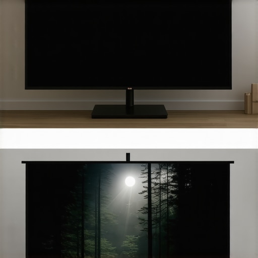 Streaming Compression vs Physical Media Quality Comparison A detailed comparison showing the difference in visual clarity between 4K streaming and 4K Blu-ray on a projector screen.