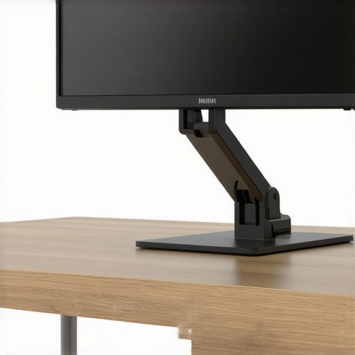 Steel reinforcement plate on a monitor arm