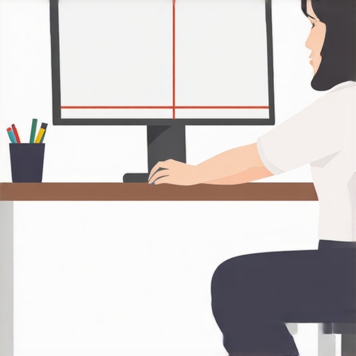 The perfect ergonomic ultrawide monitor distance Diagram showing the correct distance and height for an ultrawide monitor setup.