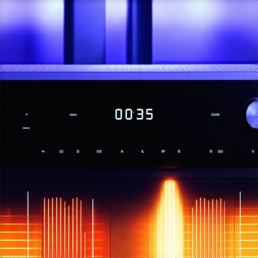 Thermal monitoring of home cinema equipment A thermal camera showing heat zones on a home theater receiver for maintenance purposes.