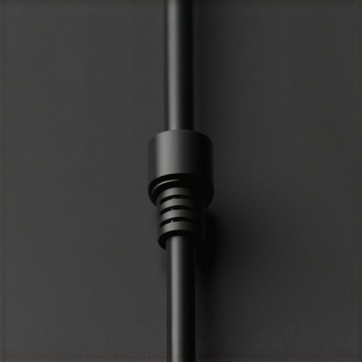 Using Ferrite Cores to Stop Monitor Flickering A ferrite core clip-on bead attached to a black cable to reduce electromagnetic interference.