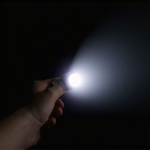 Using a flashlight to find internal monitor dust Close-up of a flashlight beam illuminating dust trapped inside a computer screen layers