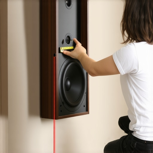 Measuring and angling rear speakers for a home theater setup