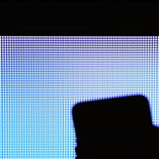 A person using a flashlight to identify the sub-pixel layout of a computer monitor panel.